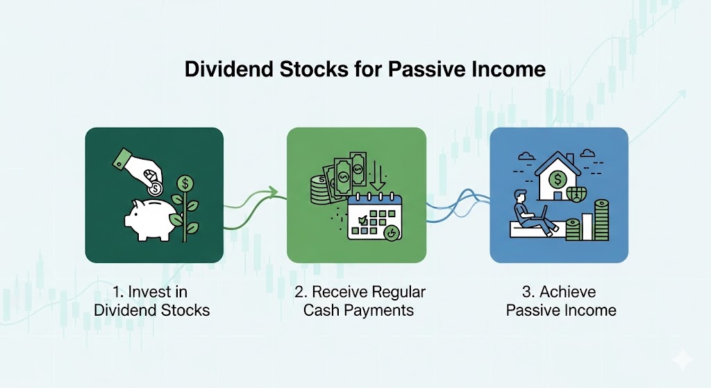 Dividend stocks – passive income receive regular cash payments