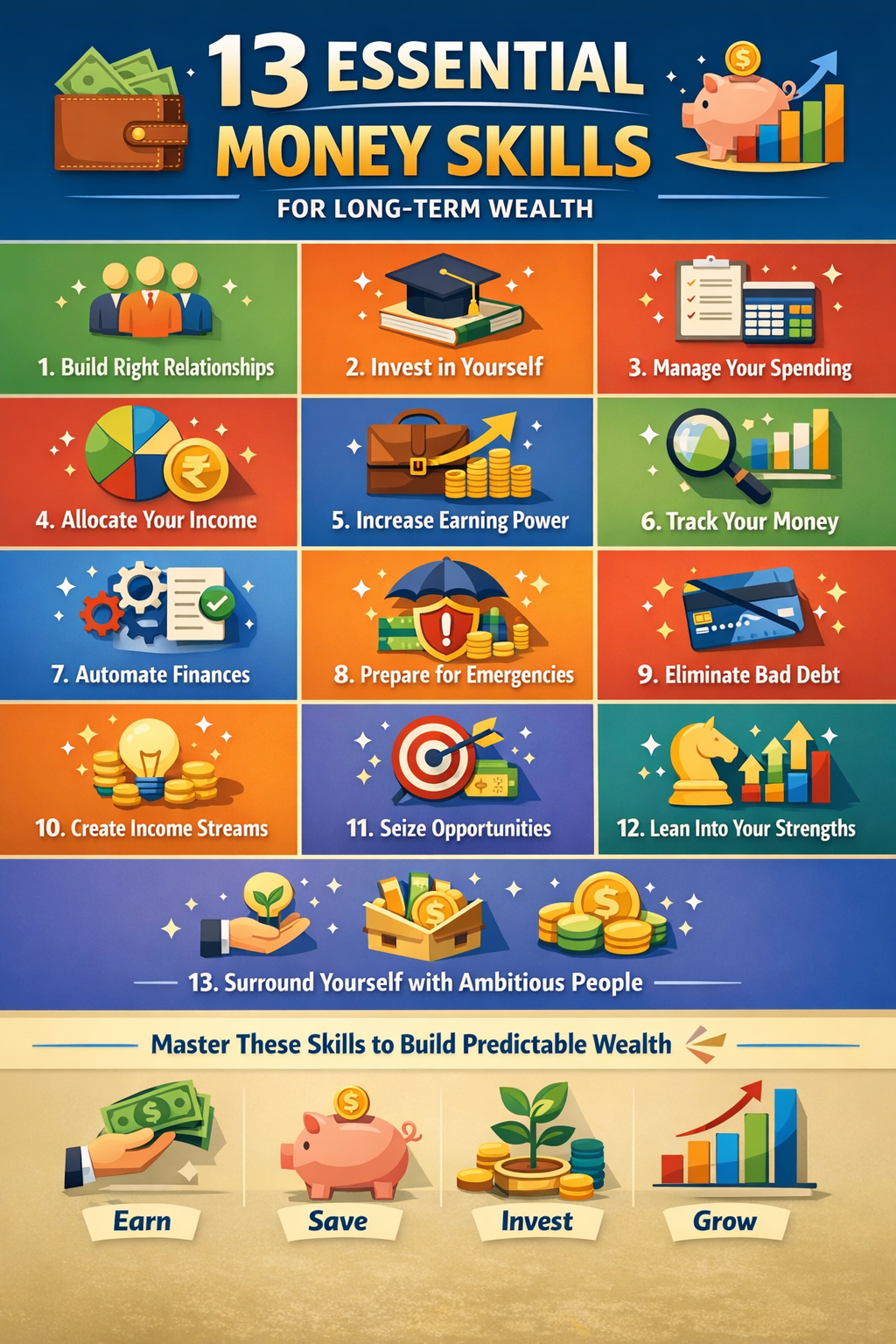 13 Essential Money Skills That Make Wealth Predictable.