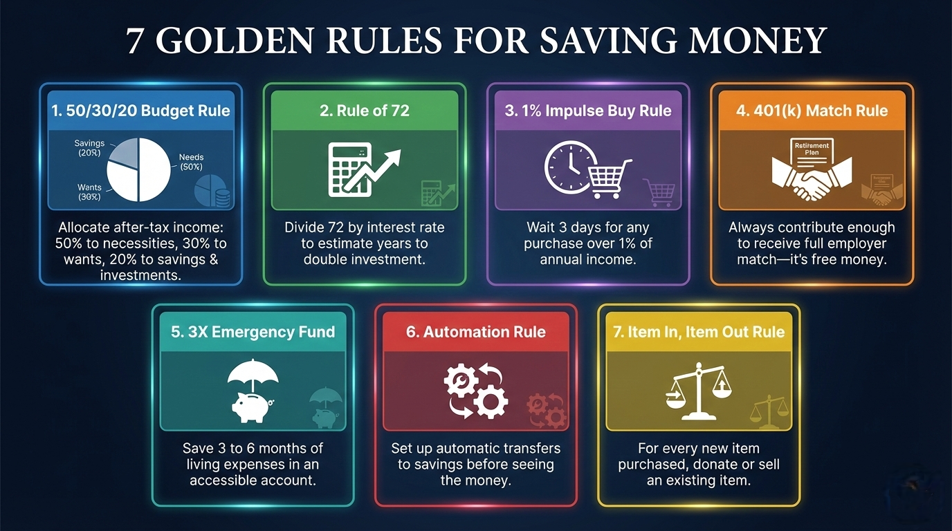 7 Golden Rules for Saving Money: A Comprehensive Guide to Mastering Personal Finance