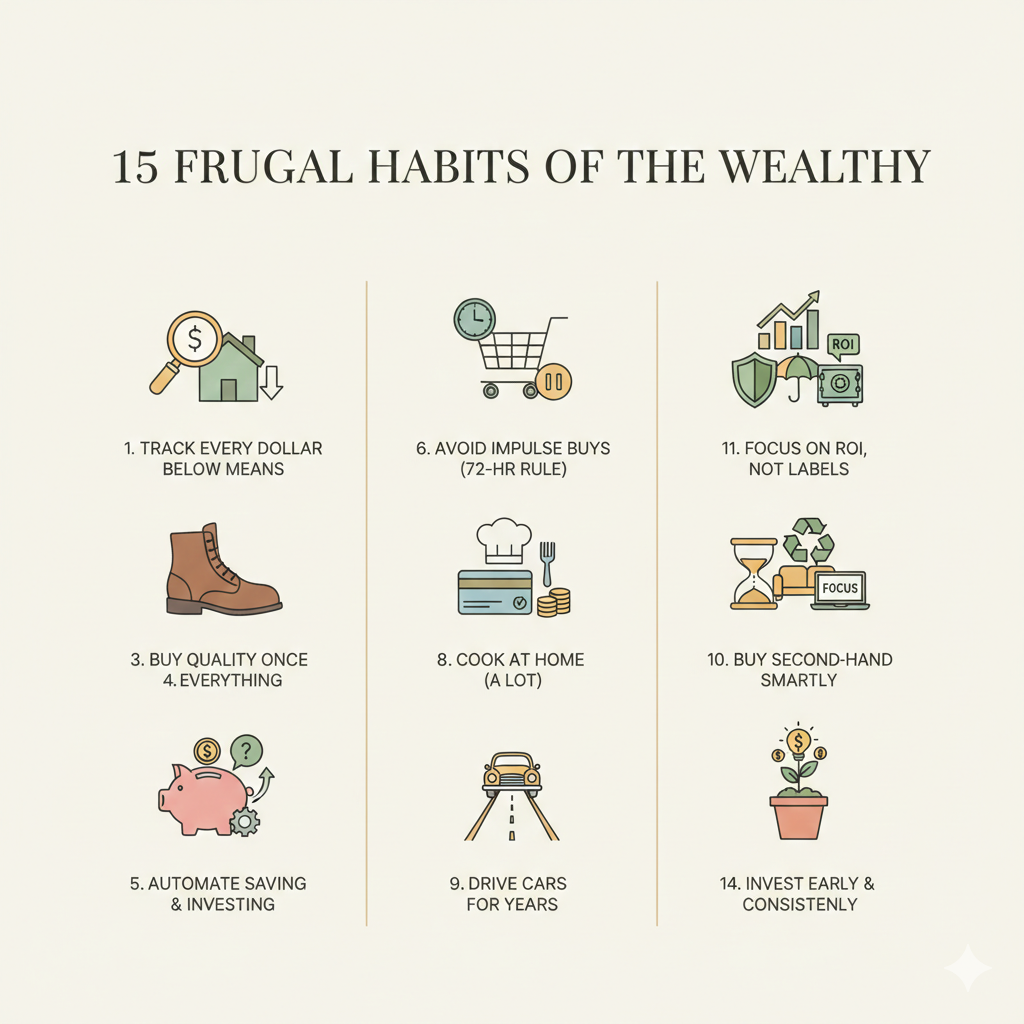 15 Strategic Frugal Habits of the Wealthy: A Blueprint for Long-Term Financial Mastery