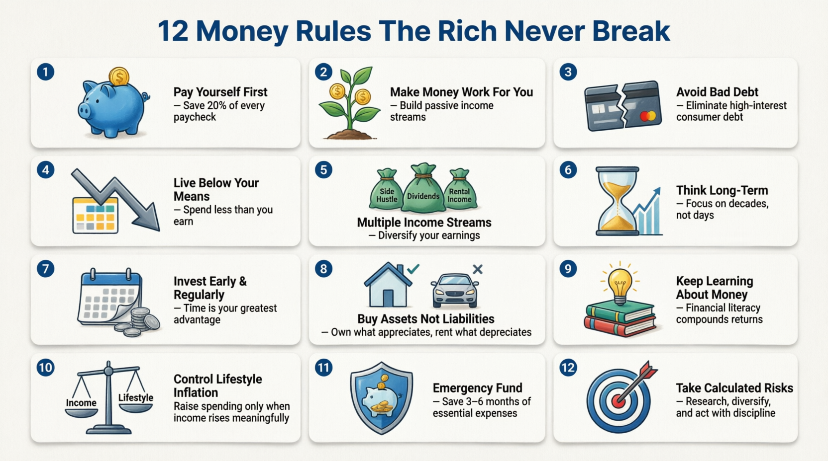 12 Money Rules The Rich Never Break: Your Ultimate Guide to Building Lasting Wealth