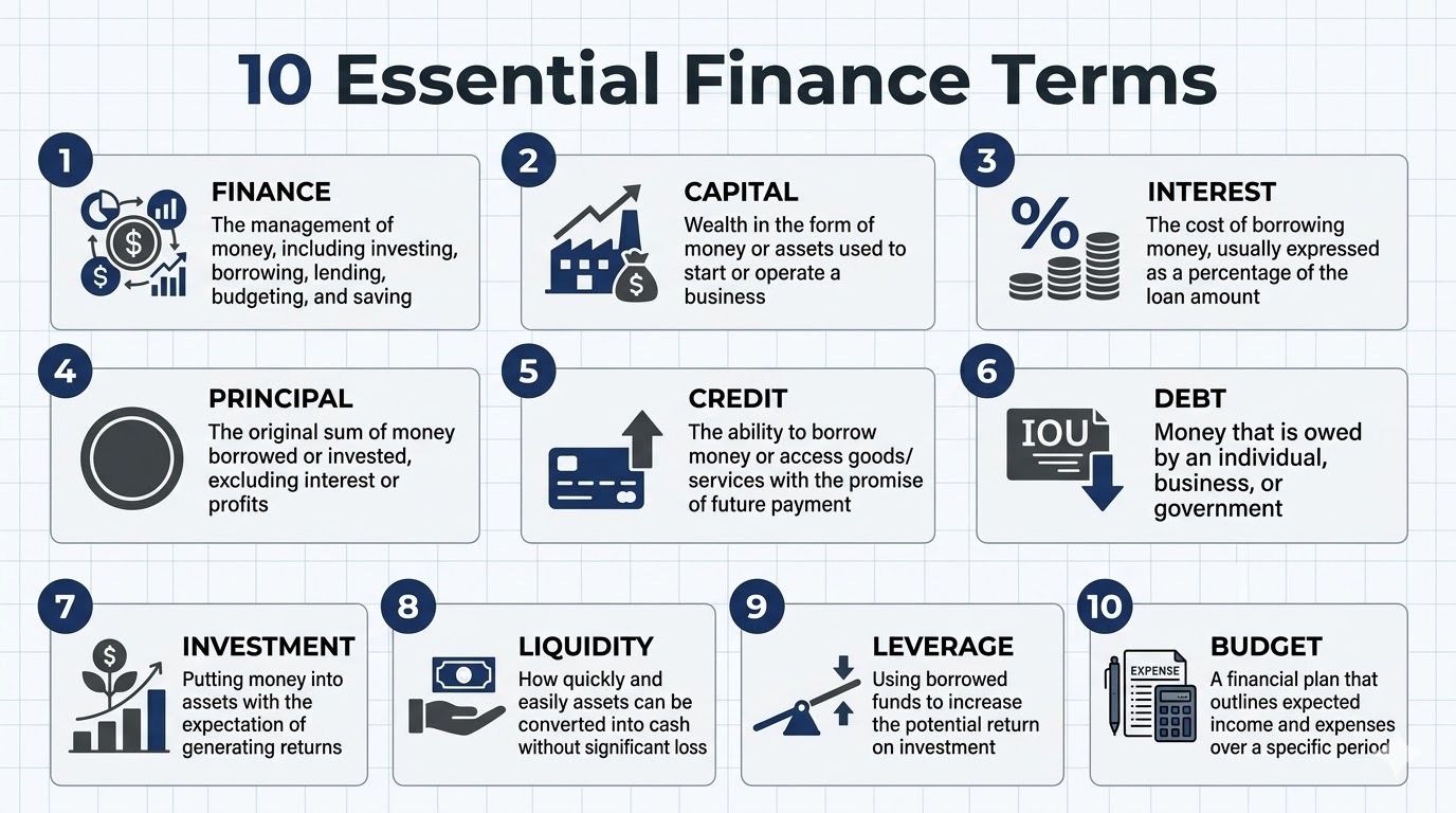 The Foundation of Financial Literacy: 10 Essential Terms for Wealth Building and Management