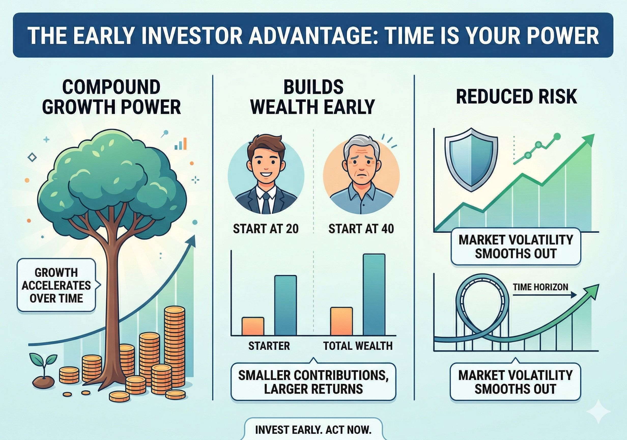 🚀 Why Starting Early Matters More Than How Much You Invest: The Power of Time