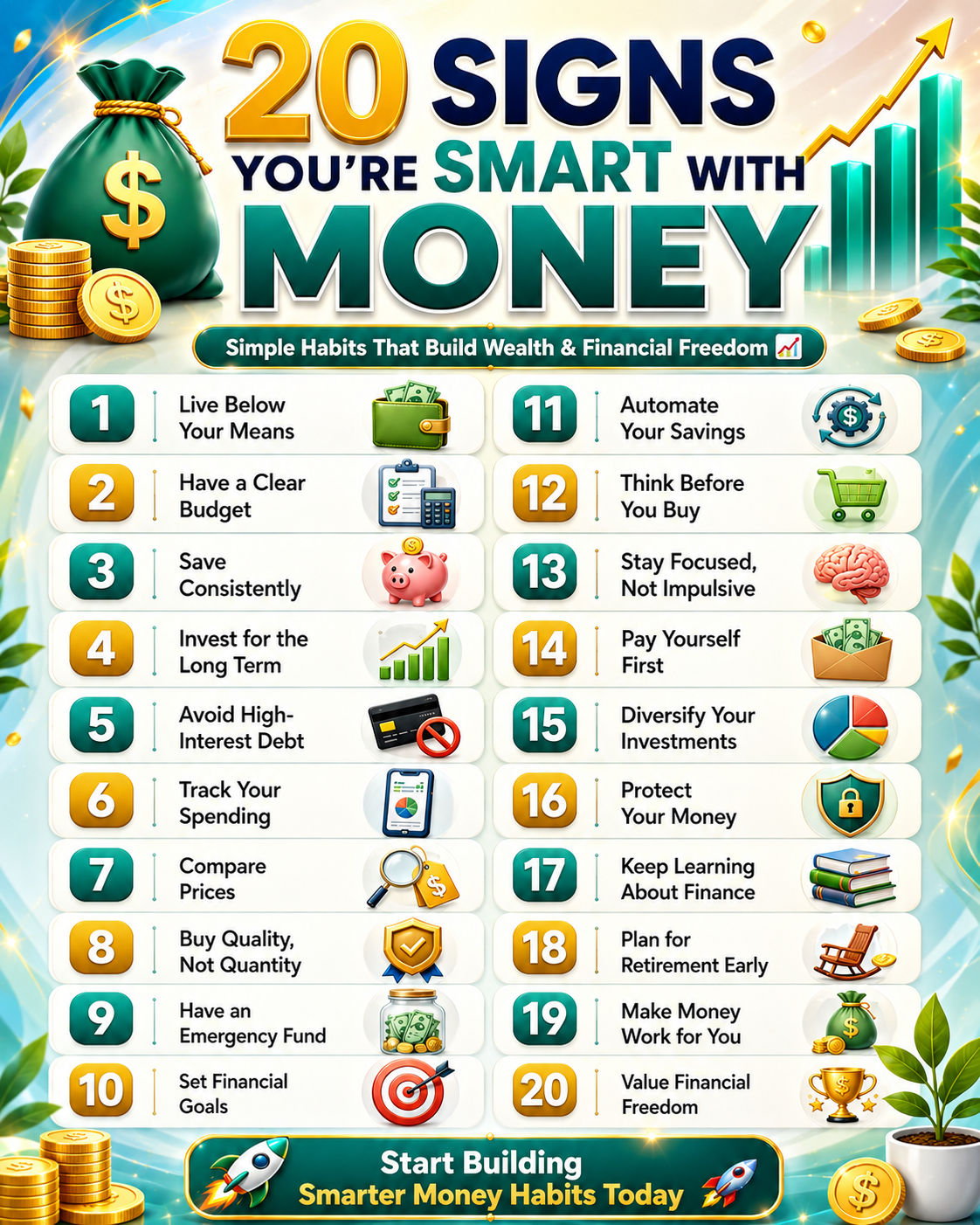 💰 20 Signs You’re Smart With Money in 2026 💡📈