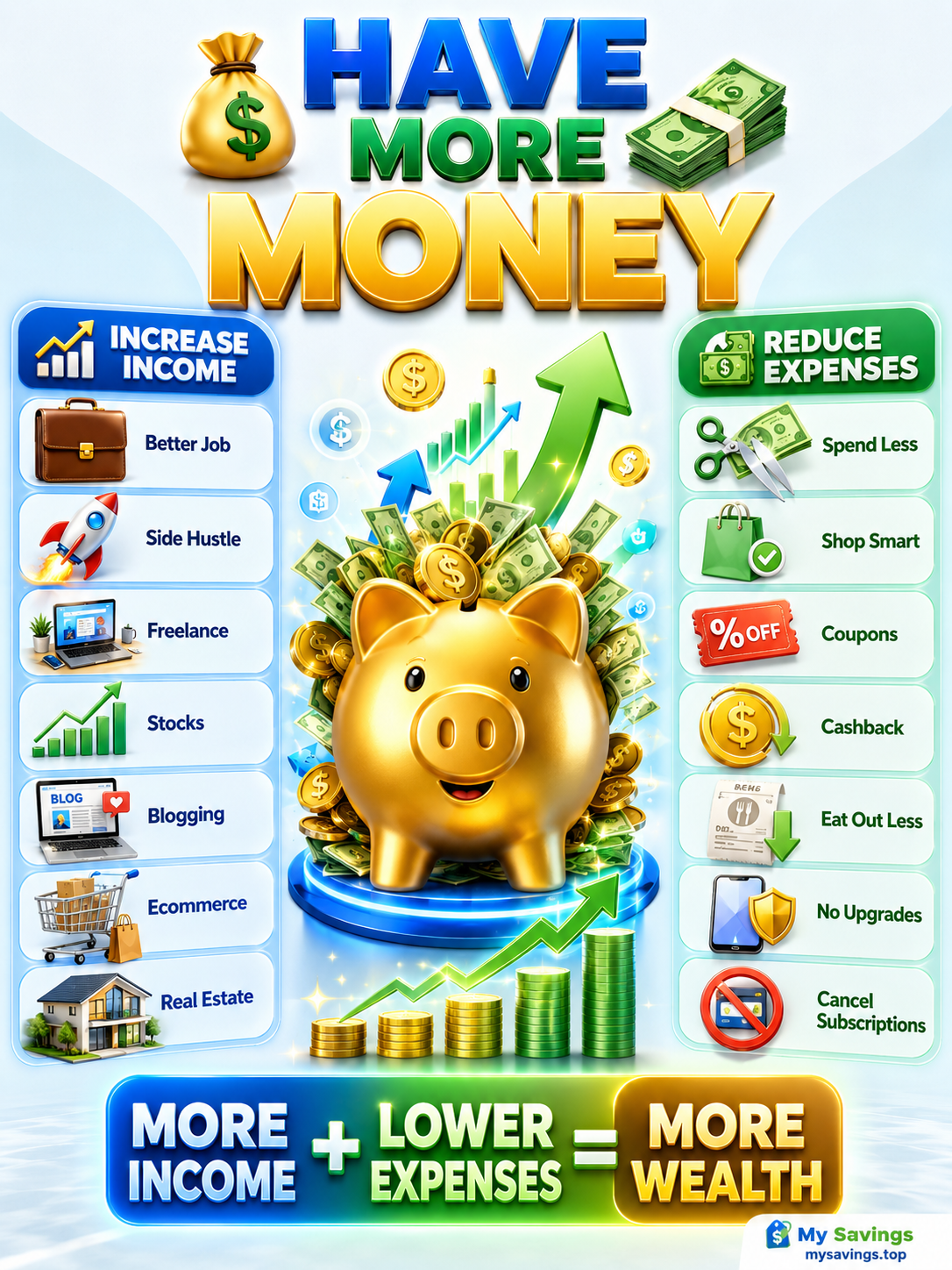 💰 How to Have More Money 💵 | Smart Ways to Increase Income and Cut Expenses for Financial Freedom