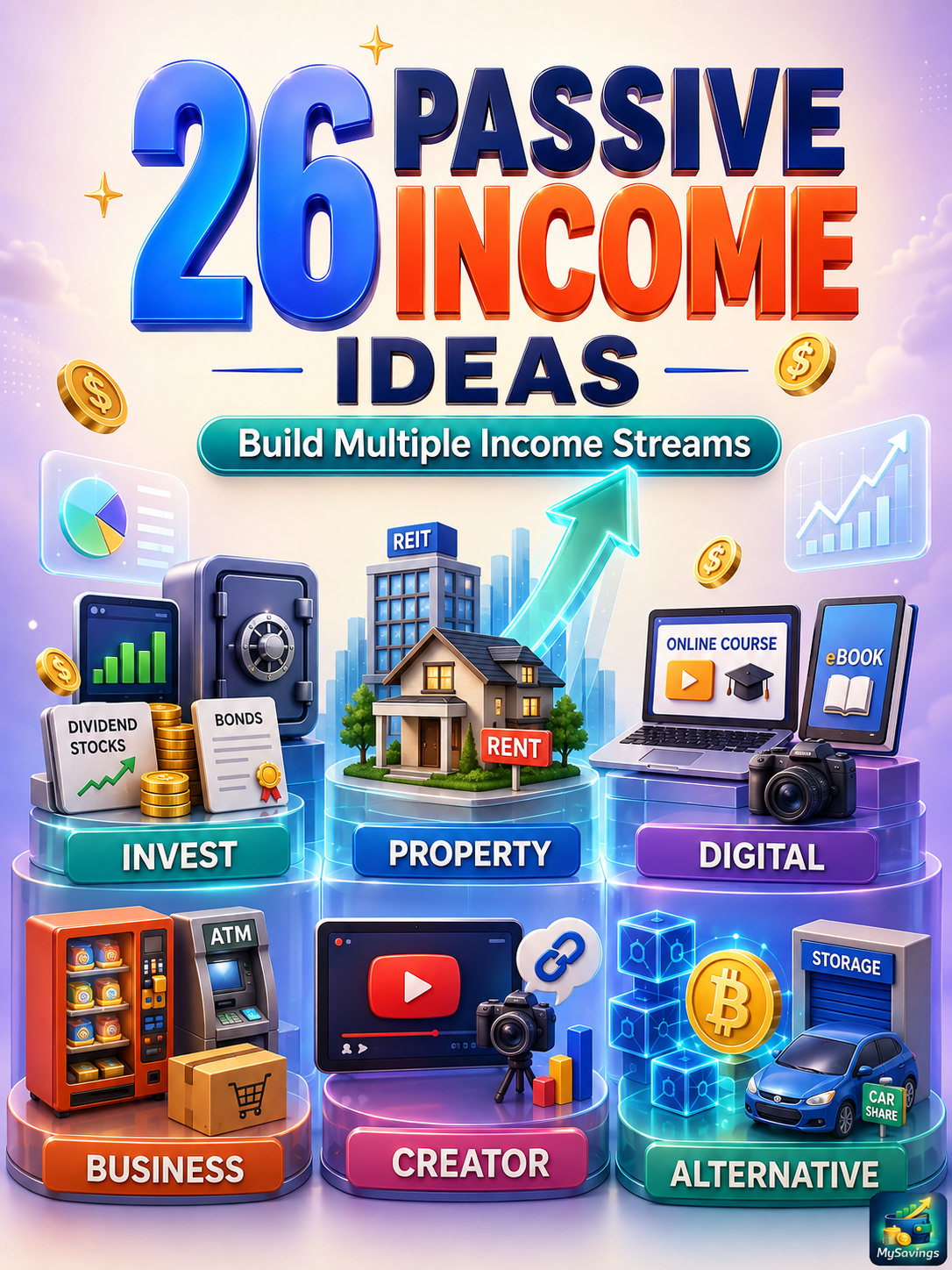 💰 26 Passive Income Ideas to Build Wealth and Create Multiple Income Streams 🚀