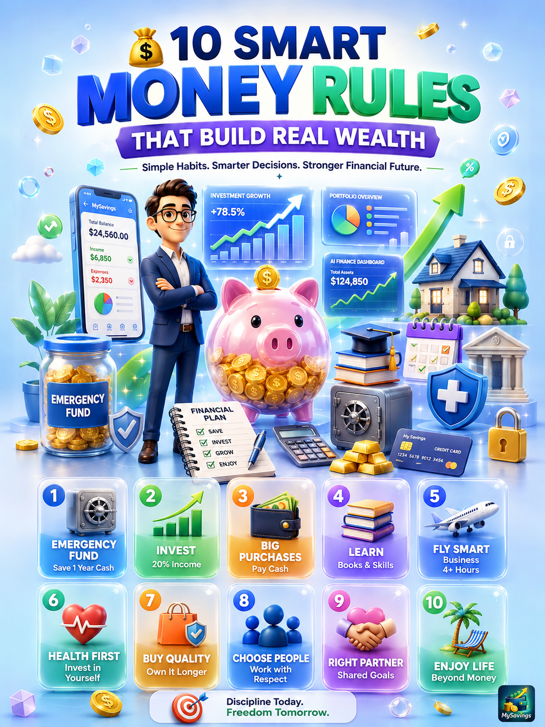 🏦 10 Smart Money Rules That Can Help You Build Lasting Wealth 💰