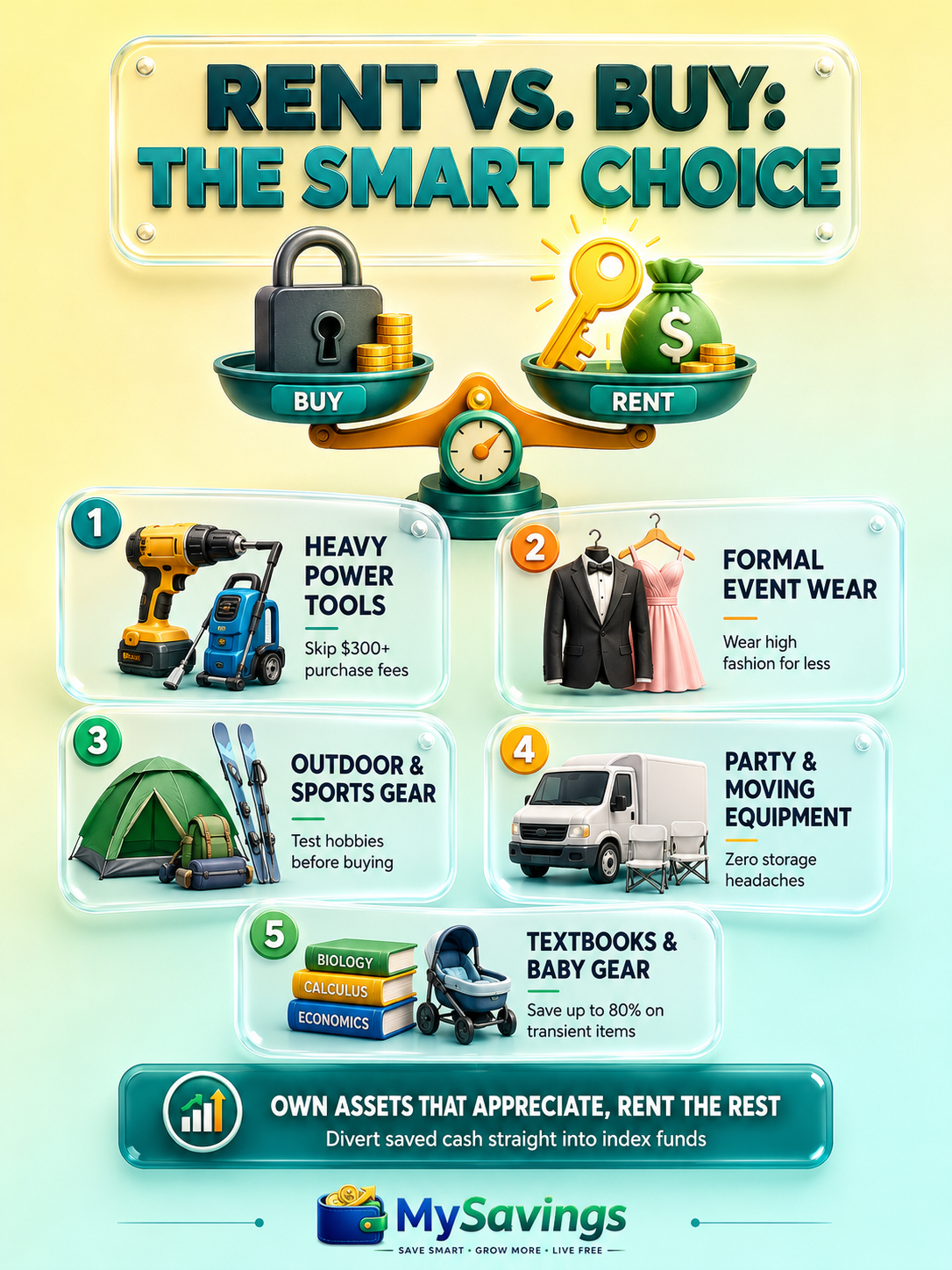 💡 10 Things You Should Rent Instead of Buying to Save Money 💵