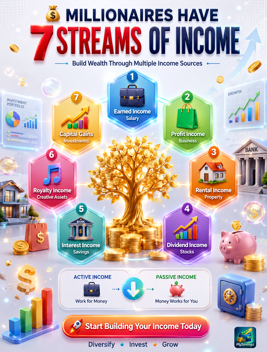 🏆💰 Millionaires’ 7 Income Streams: Build Multiple Sources of Wealth for Financial Freedom
