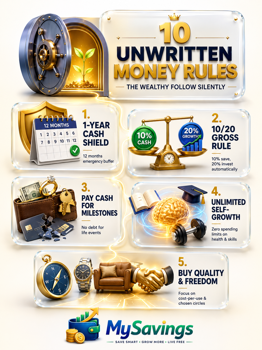 📜 Top 10 Unwritten Money Rules the Wealthy Follow Silently 💸