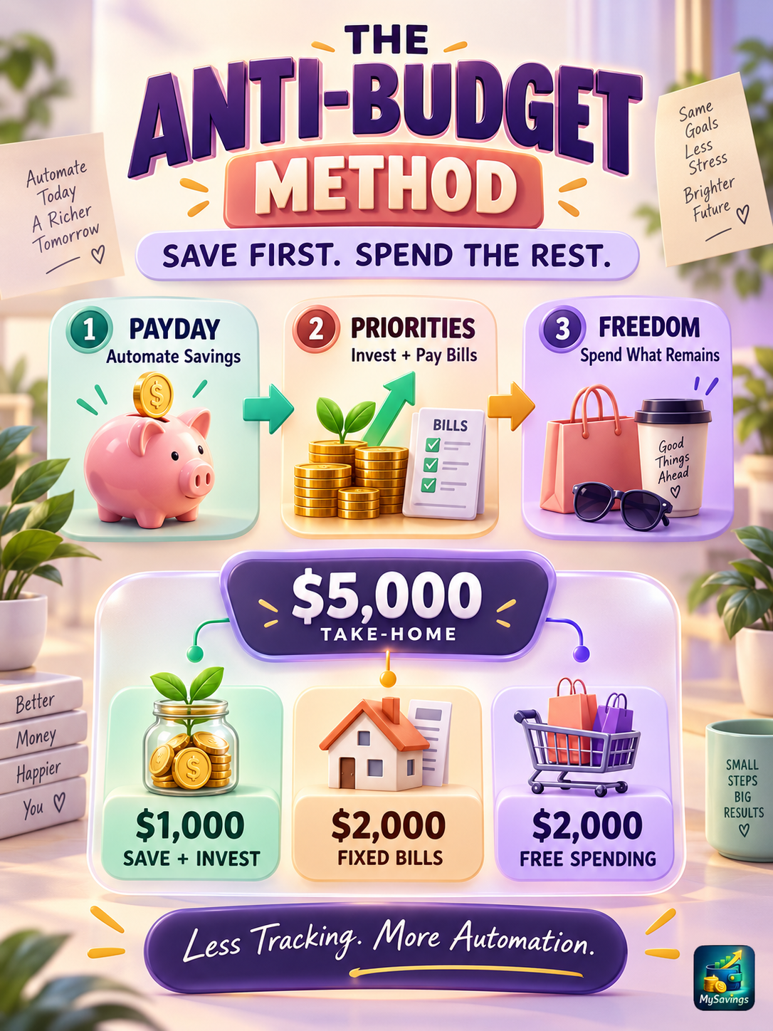 💰 Stop Budgeting Every Dollar: The Anti-Budget Method to Save More Automatically ✨